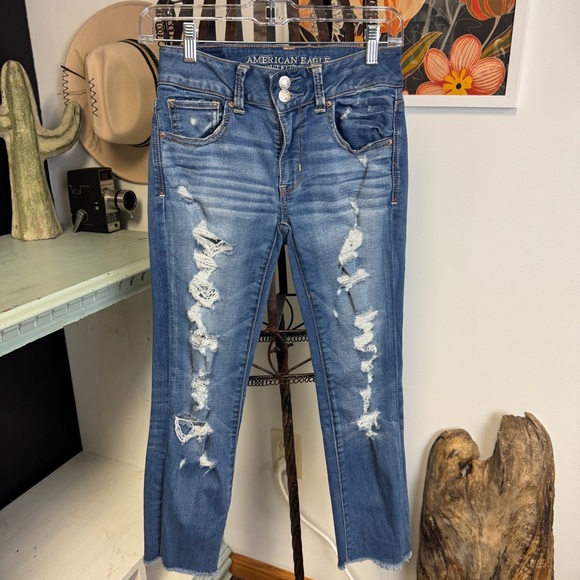 American Eagle | super super stretch artist crop | 4 regular - Picture 1 of 7